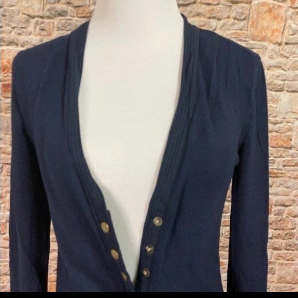 NWT Women’s Navy Blue Snap Button Sweater Cardigan size XS - Picture 4 of 8